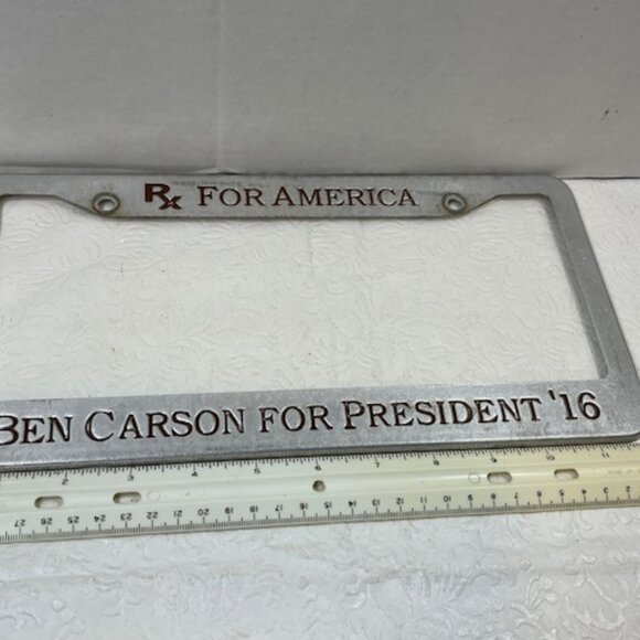 Ben Carson For President '16/Rx For America License Tag Plate Frame - Picture 6 of 9